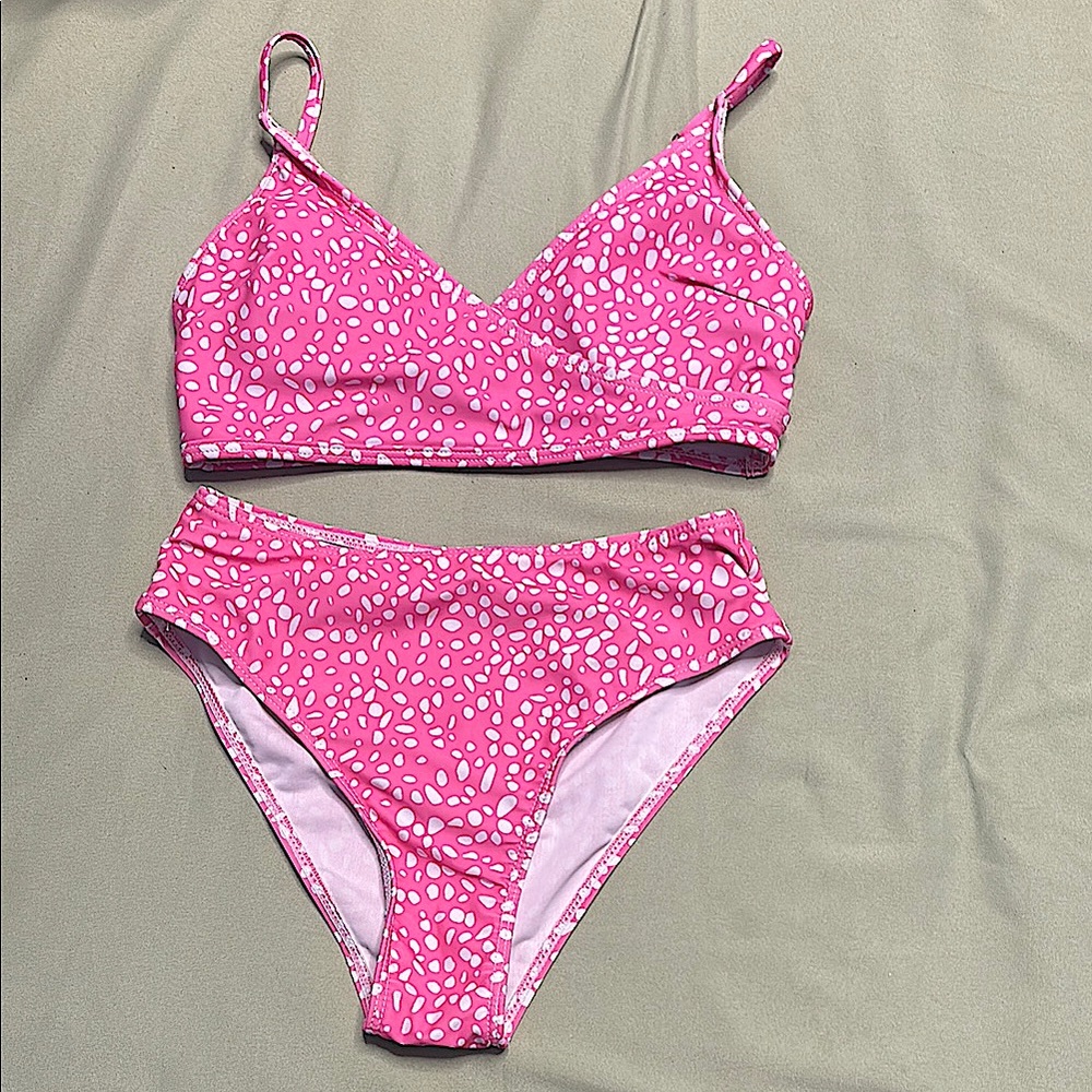 SHEIN Pink Patterned Bikini